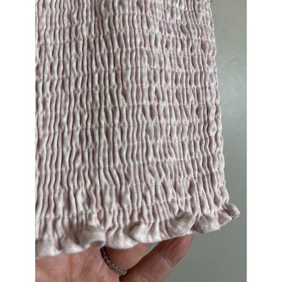 Gianni Bini Top Milkmaid XL Pink Plaid Smock Western Boho Festival Coquette 80s - Picture 3 of 10